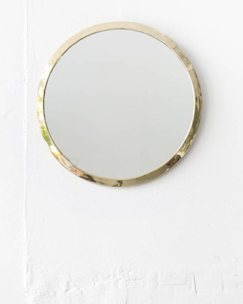 Gold Colored Round Mirror From Morocco
