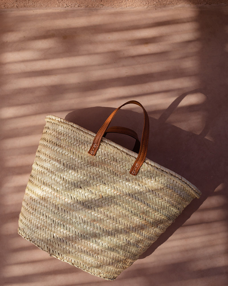Handwoven straw bag