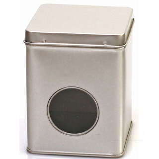 Thee Blik vierkant met venster rond 100 Gram