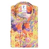 Multicoloured floral print linen shirt