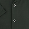 Kurzärmeliges dunkelgrünes Piquet Strickhemd