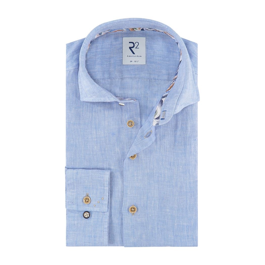 Light blue linen shirt | R2 Amsterdam