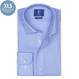 R2 Extra Long Sleeves. Blue non-iron cotton shirt