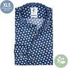 Extra lange mouwen. Blauw bloemenprint 2 PLY organic cotton overhemd