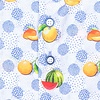 Short sleeved fruit print organic cotton shirt