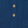 Korte mouwen donkerblauw linnen overhemd