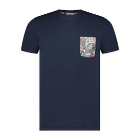 R2 T-shirt bleu foncé