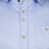 Korte mouwen lichtblauw organic 2 PLY katoen overhemd