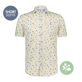 R2 Short sleeves multicolour dots print organic cotton shirt