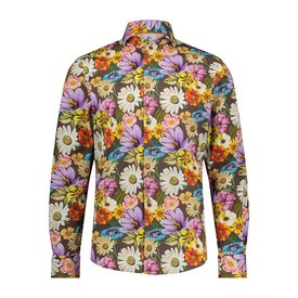 R2 Multicolour floral print shirt