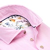 Korte mouwen roze katoen/linnen overhemd