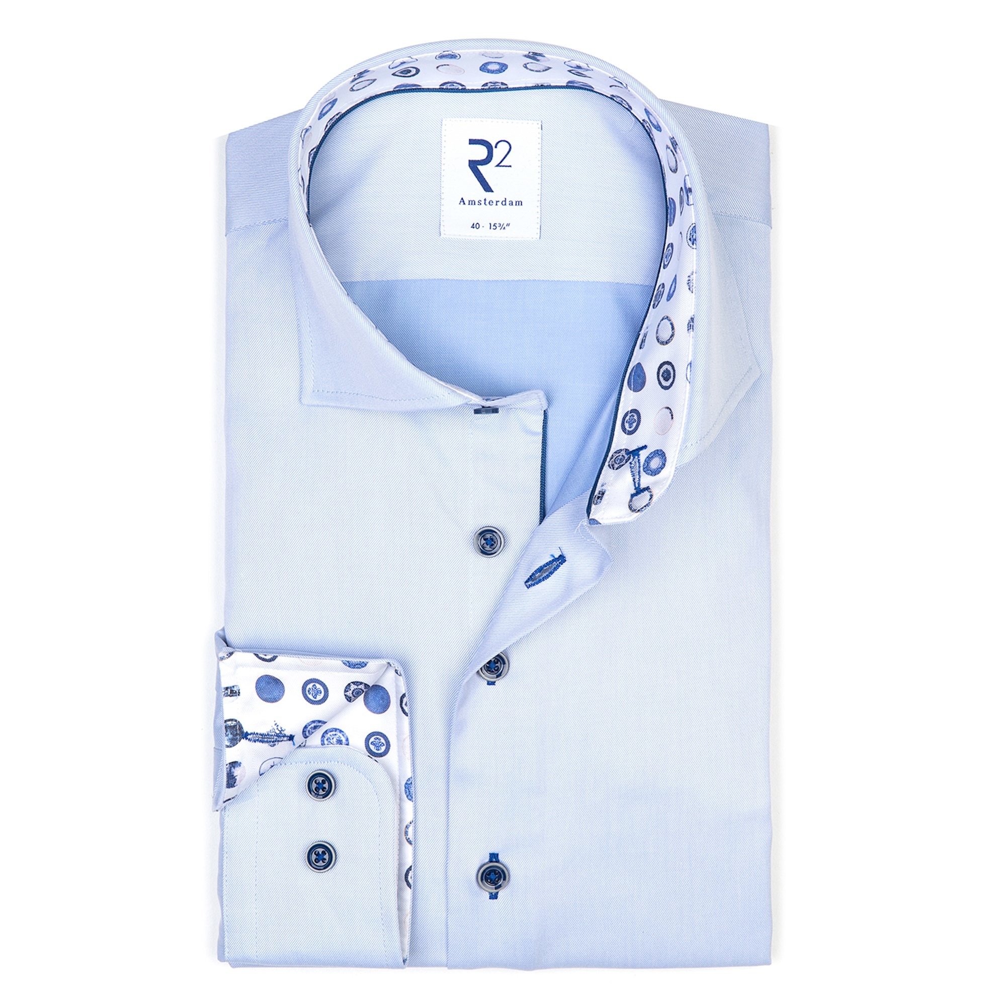 Light blue 2 PLY cotton shirt | R2 