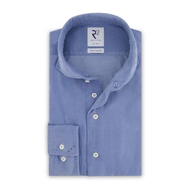 R2 Light blue fine corduroy cotton shirt