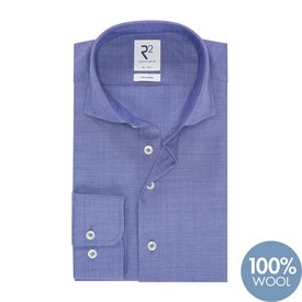 R2 Blue 100% merino wool shirt