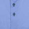 Blauw pied-de-poule dobby 2 PLY biologisch katoenen overhemd