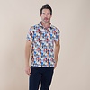 Meerkleurige overhemd-print piqué polo