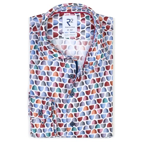 Multicolour lamp print cotton shirt