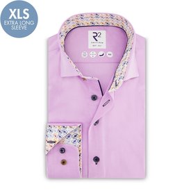 R2 Extra long sleeves. Pink cotton shirt