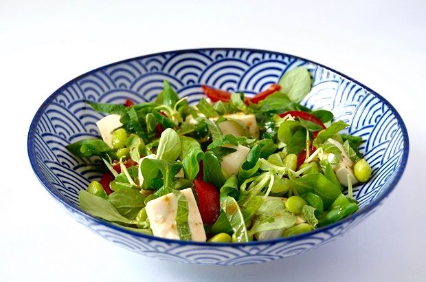 Japanse zomersalade met een heerlijke dressing