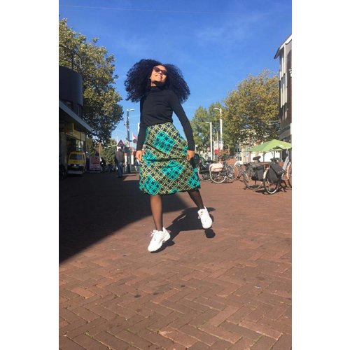 A-lijn Rok Sekondi van Afrikaanse katoen A-lijn Rok Sekondi van Afrikaanse katoen