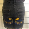 Vintage jeans rokje met Afrikaanse katoen Vintage jeans rokje met Afrikaanse katoen