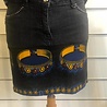 Vintage jeans rokje met Afrikaanse katoen Vintage jeans rokje met Afrikaanse katoen