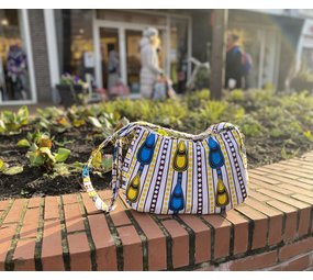 Hobobag Kumasi van kleurrijke Afrikaanse katoen Hobobag Kumasi van kleurrijke Afrikaanse katoen