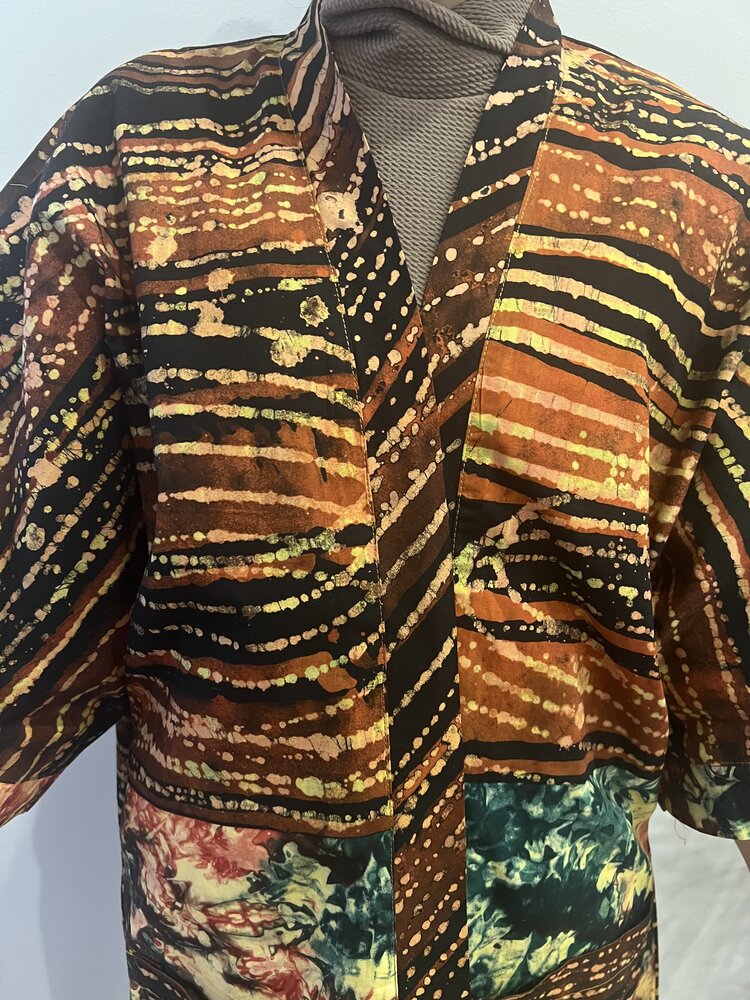 Kimono van bruin zalm tie-dye katoen Kimono van bruin zalm tie-dye katoen