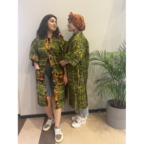 Kimono of yellow orange tie dye cotton Kimono of yellow orange tie dye cotton