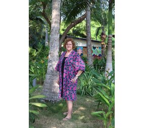 Kimono van fuchsia katoen Kimono van fuchsia katoen