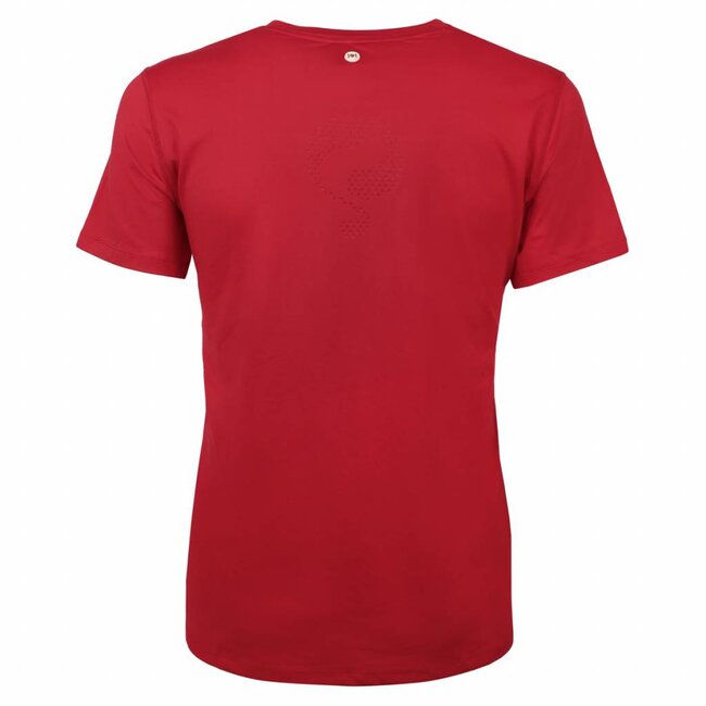 Heren Tee Brush Q Poinsettia