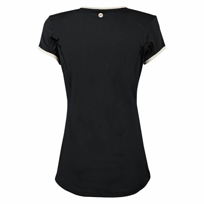 Dames Tee Brush mesh Q Blue Graphite