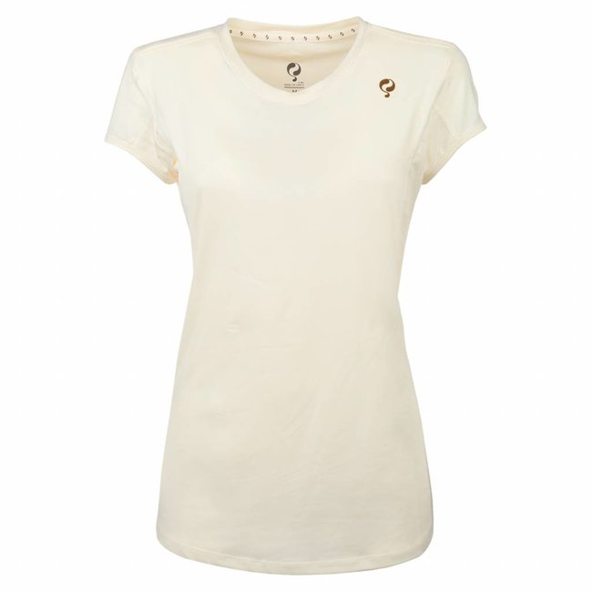 Women's Tee Brush mesh Q Snow White