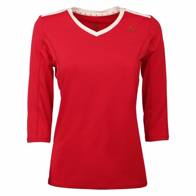 Q1905 Women's Tee Brush lsl Q Poinsettia
