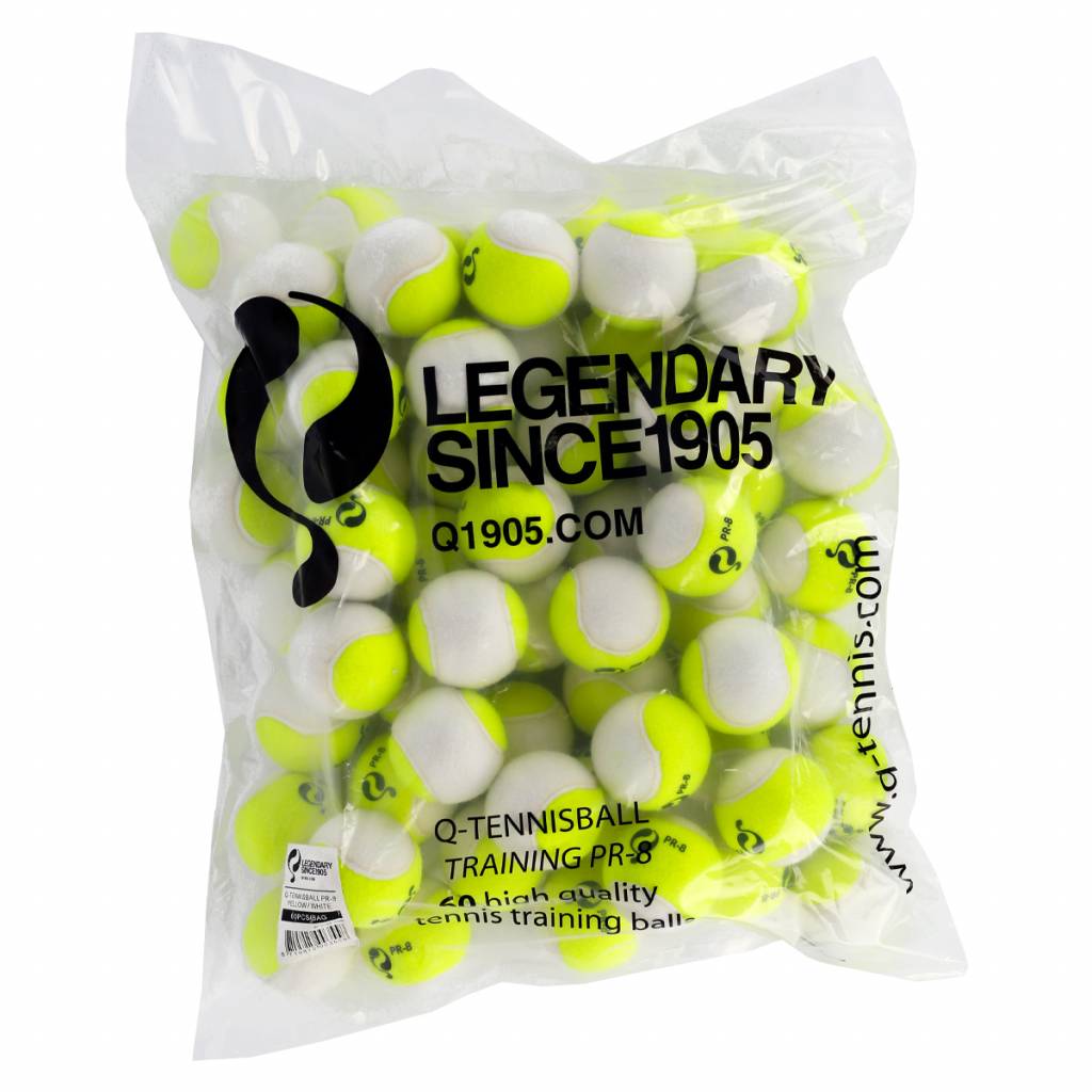 Q1905 Q Tennisbal Training Pr 8 Yellow White q1905 kopen in de aanbieding