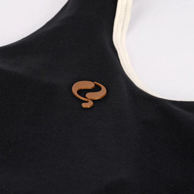 Dames Tanktop Brush Q Blue Graphite White