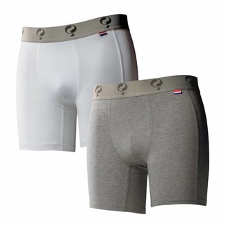 Q1905 Men boxer 2-pack  -  white / grey