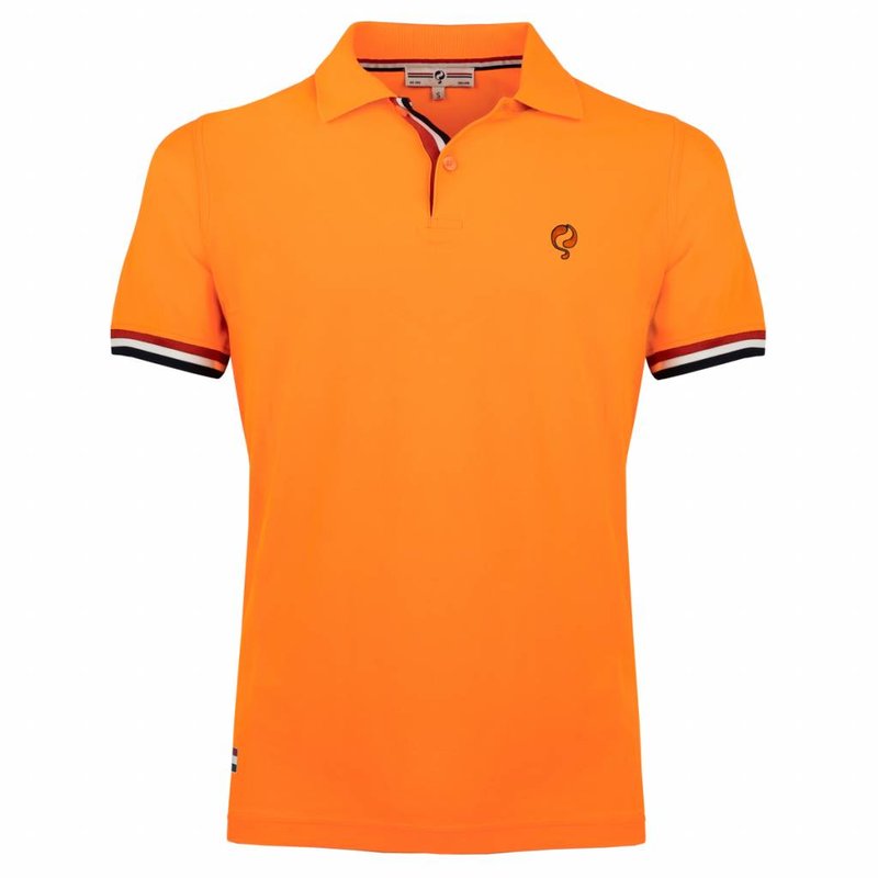 HEREN POLO JOOST LUITEN - ZACHT FLUOR ORANJE