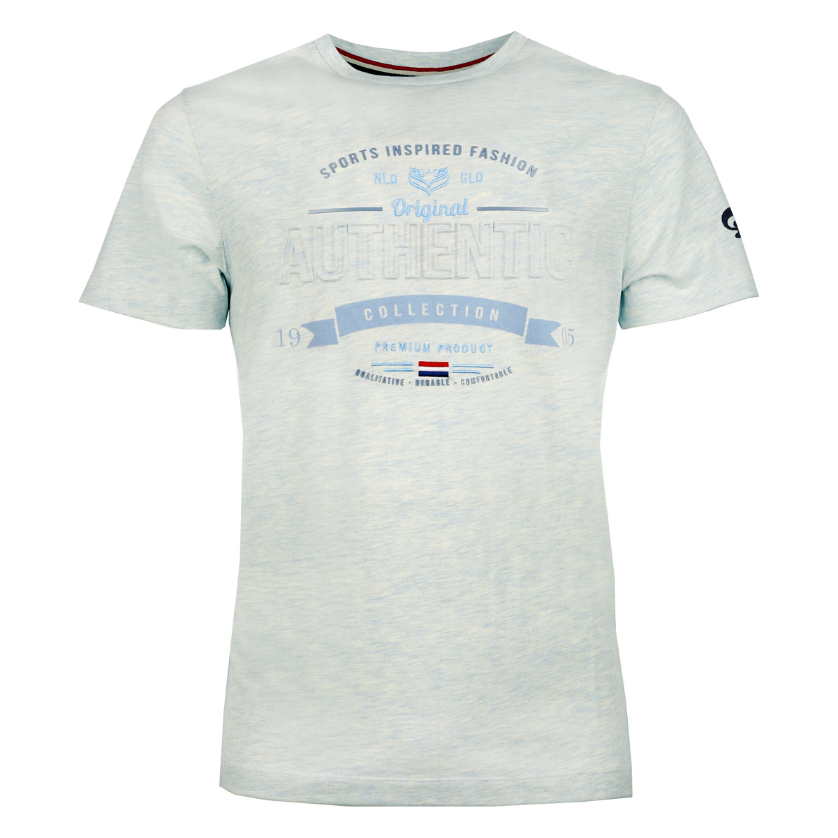 Q1905 Heren T Shirt Domburg Lichtblauw q1905 kopen in de aanbieding