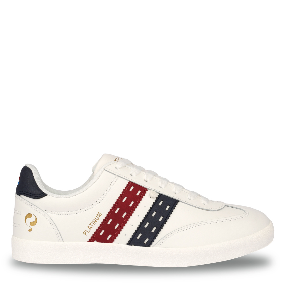 2 voor €99 - Heren Sneaker Platinum - Wit/Rood-Donkerblauw 2 voor €99 - Heren Sneaker Platinum - Wit/Rood-Donkerblauw