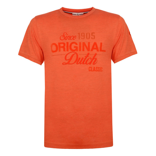Heren T-shirt Loosduinen - Retro oranje