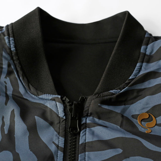 Dames Q Reversible Jacket Melbourne W - BG + Print BG/China Blue + Black