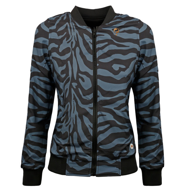 Women's Q Reversible Jacket Melbourne W - BG + Print BG/China Blue + Black