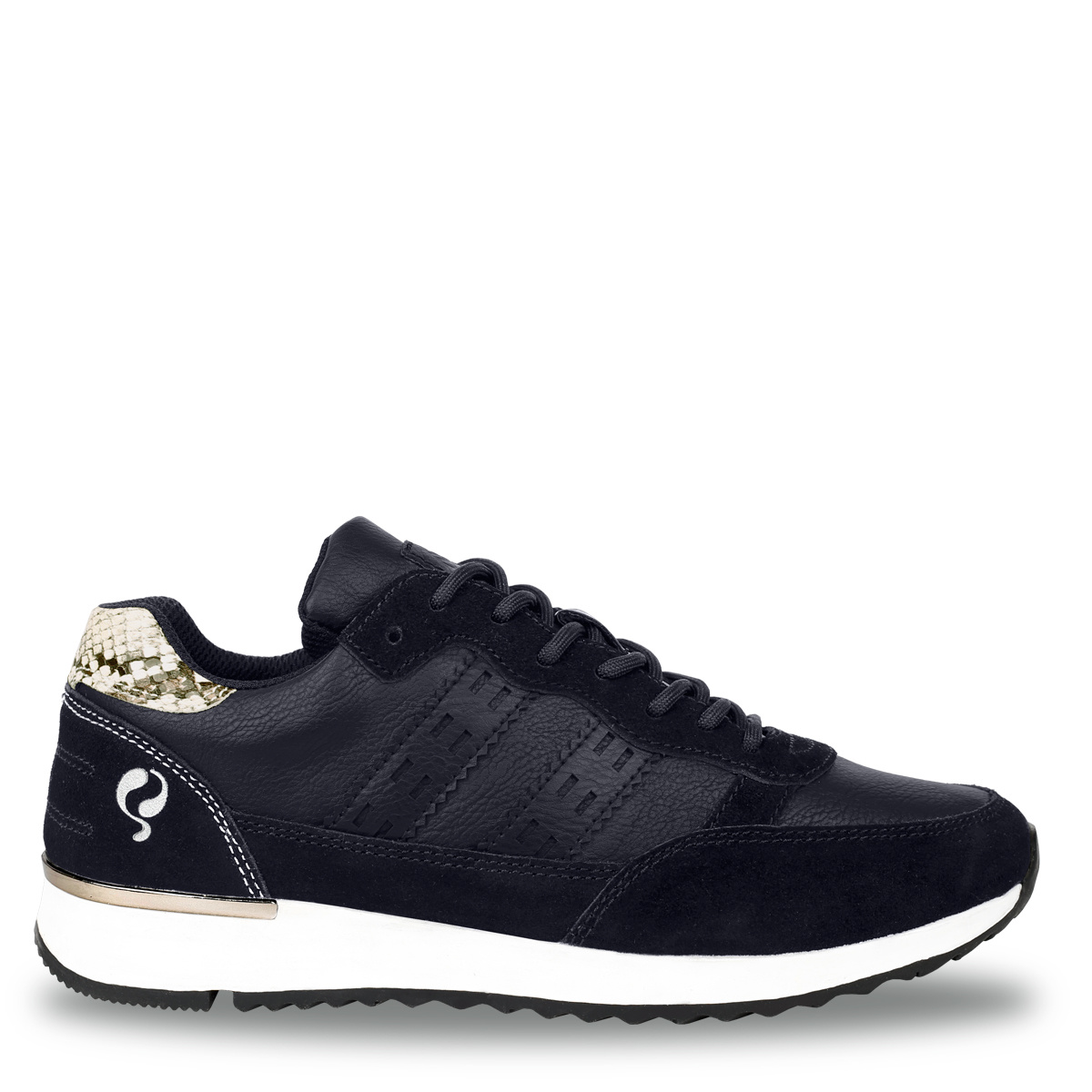 2 voor €99 - Dames Sneaker Voorschoten - Donkerblauw/Snake 2 voor €99 - Dames Sneaker Voorschoten - Donkerblauw/Snake