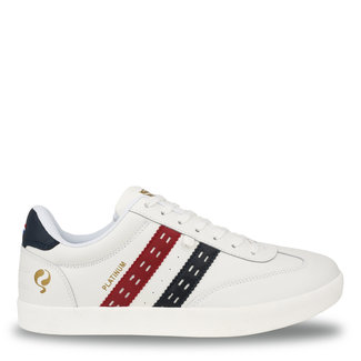Heren Sneaker Platinum - Wit/Rood-Blauw - Q1905