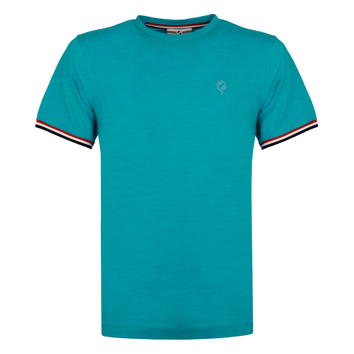Heren T-shirt Katwijk - Aqua Blauw