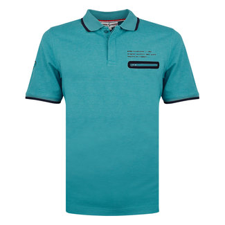 Q1905 Heren Polo Zomerland - Aqua Blauw