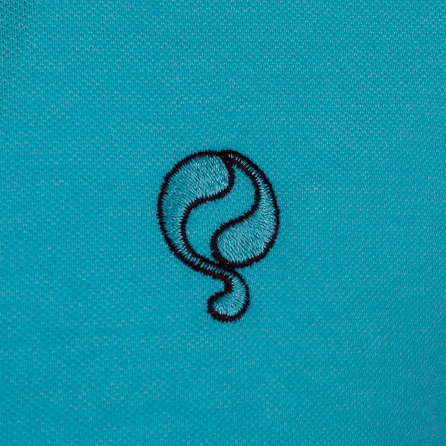 Heren Polo Bloemendaal - Aqua Blauw