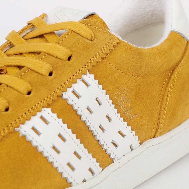 Heren Sneaker Medal - Oker Geel/Wit