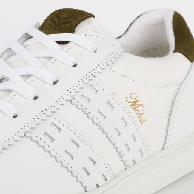 Heren Sneaker Medal - Wit/Legergroen